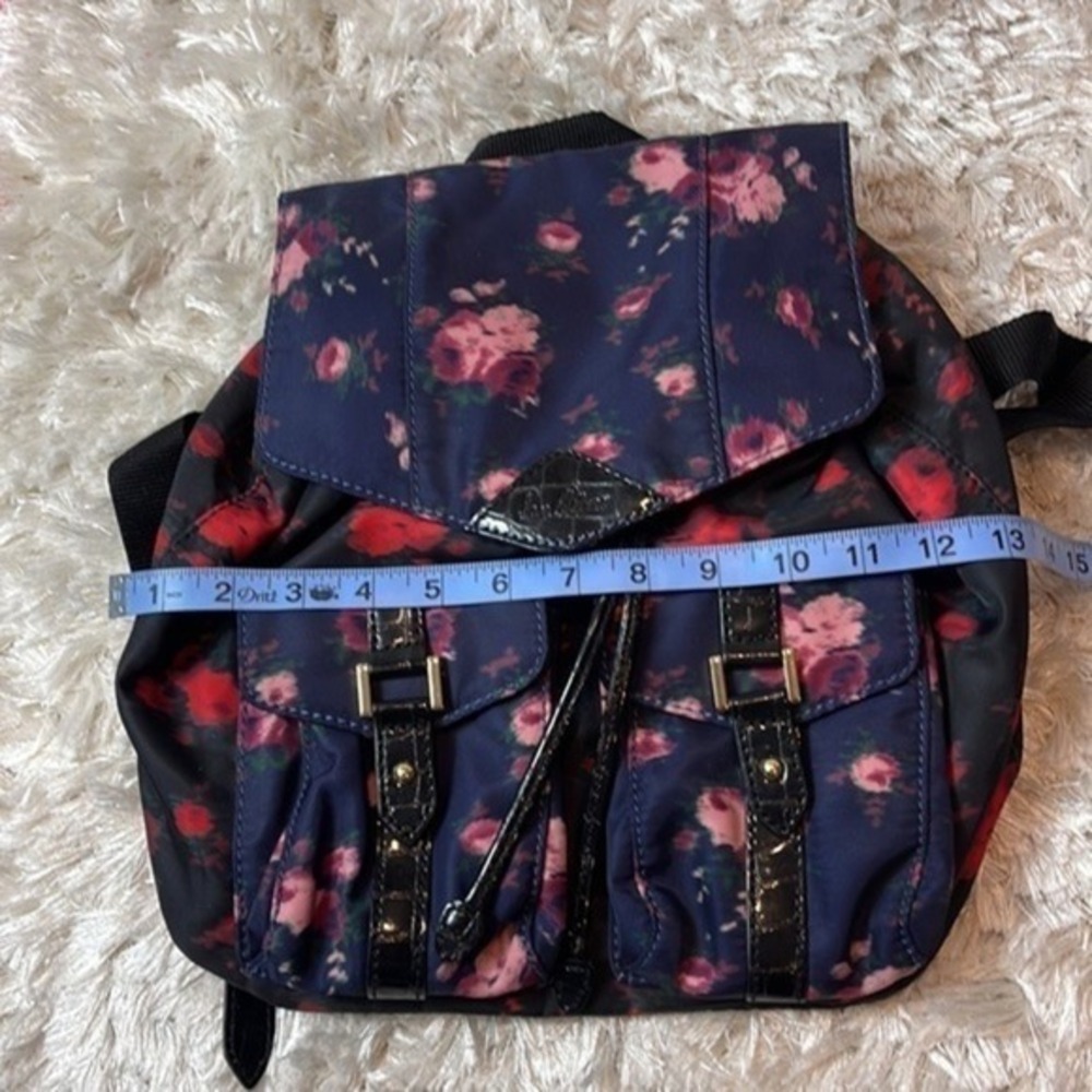 Sam Edelman floral printed backpack black and red - Picture 4 of 9